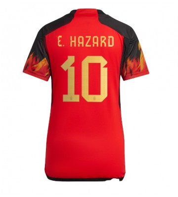 Belgien Eden Hazard #10 Hemmatröja Dam VM 2022 Korta ärmar